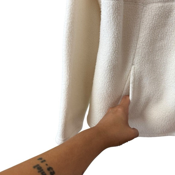 L. L. Bean Katadin Fleece Jacket Sweater Size LG Cream Zip Up Outdoors Hiking - Picture 9 of 11